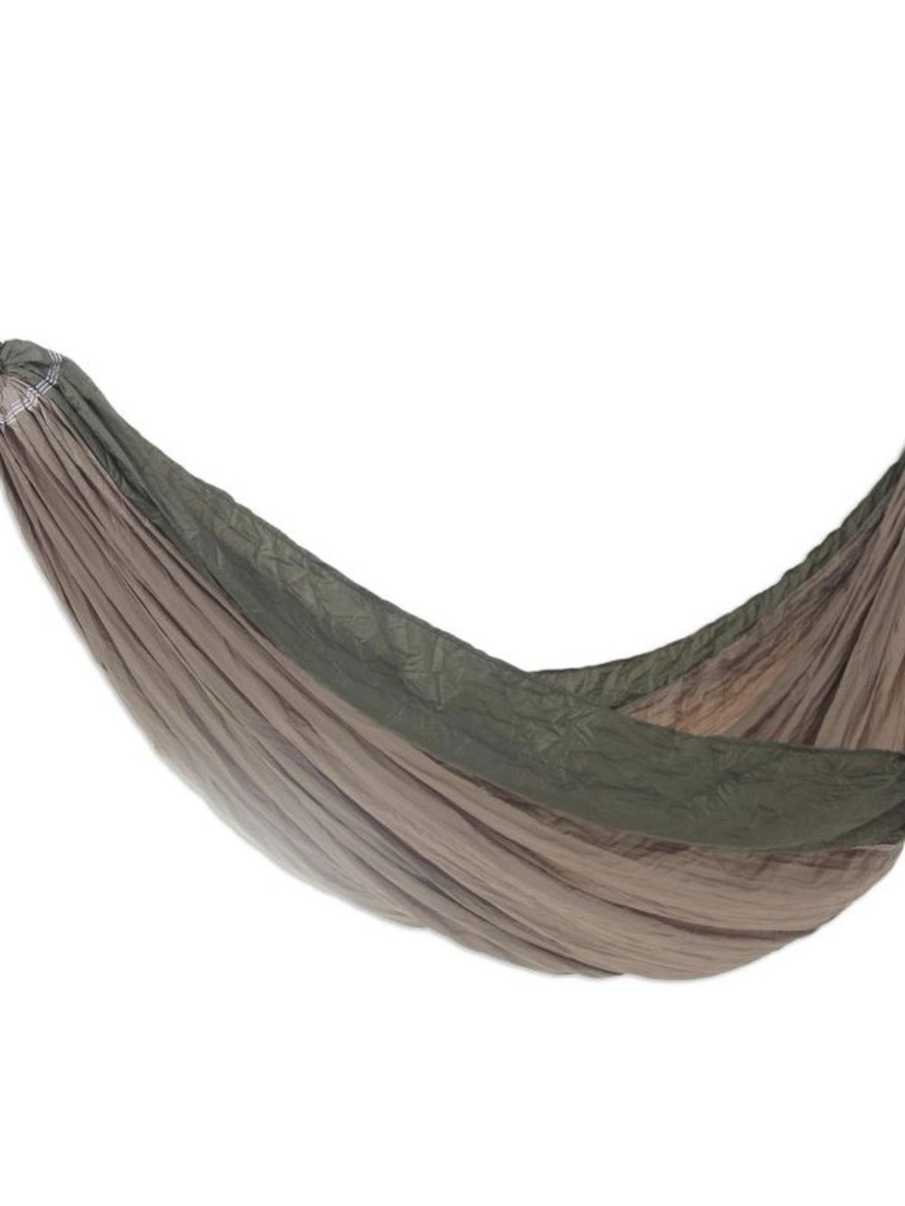 Lightweight Two-Tone Camping Hammock in Olive Green and Taupe